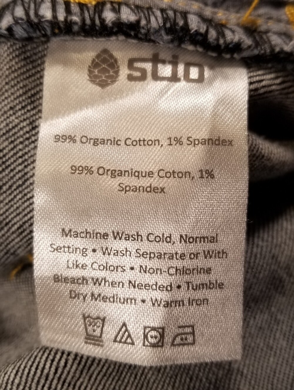 Stio Mens Rivet Jeans Dark Wash Organic Cotton Stretch Denim Pants 35L 35x34 - Picture 5 of 9